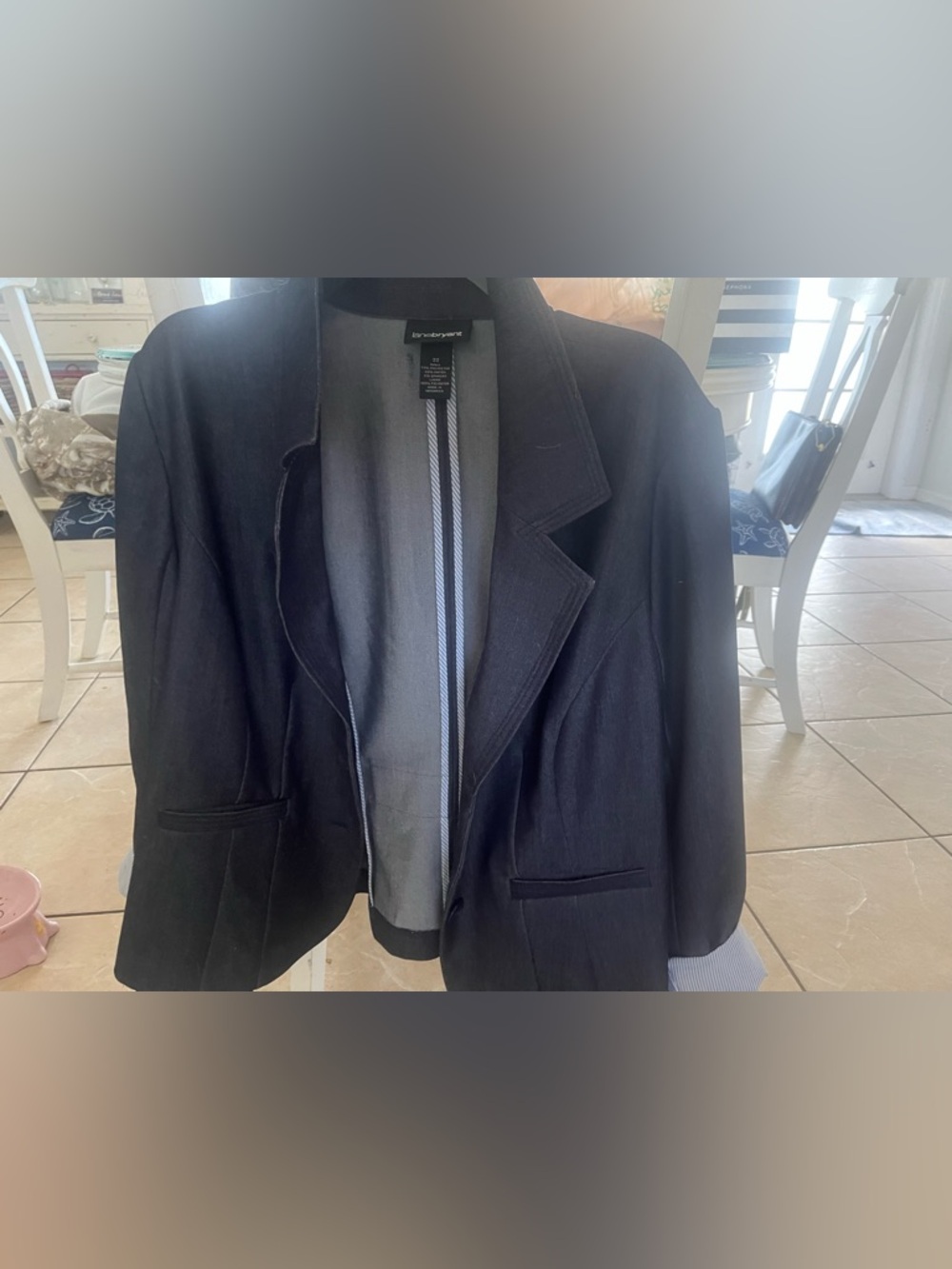 Lane Bryant navyWomen's Blazer Jacket - Casual Tailored Coat
